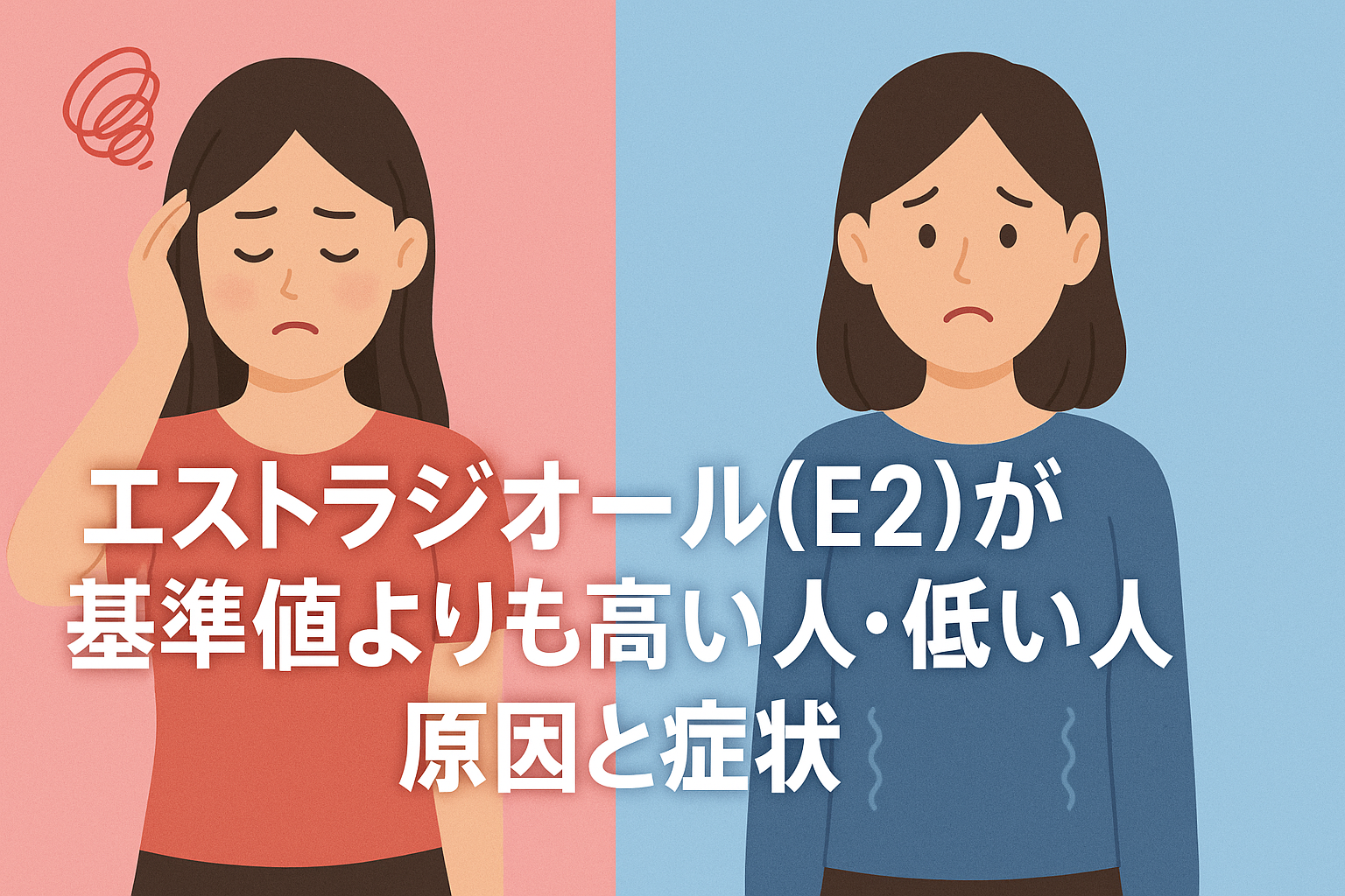 エストラジオール(E2)が基準値よりも高い人・低い人の【原因と症状】