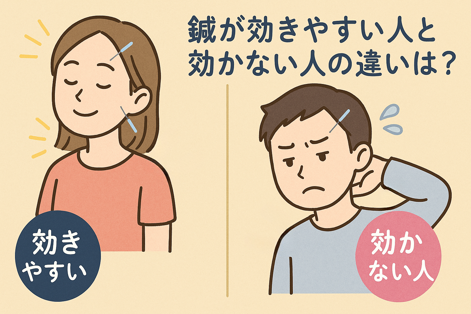 鍼が効きやすい人 & 効かない人の違いは?