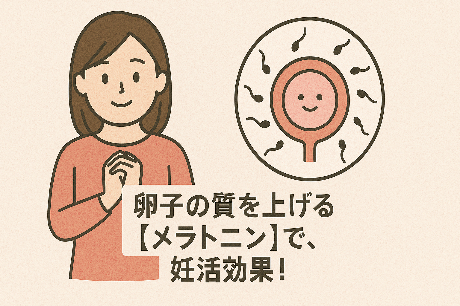 卵子の質を上げる【メラトニン】で、妊活効果!