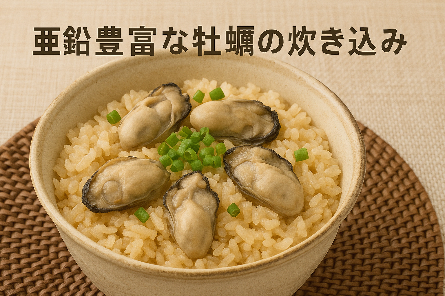 亜鉛豊富な炊き込みご飯