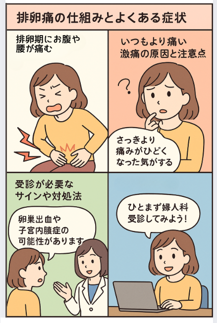 【排卵痛】いつもより痛い!激痛!その原因。漫画