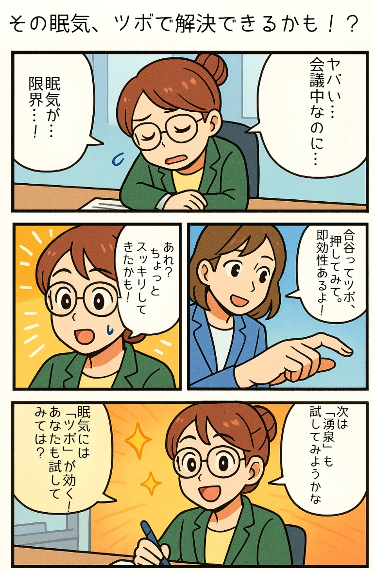 その眠気、ツボで解決できるかも!?漫画