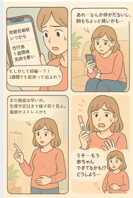 性行為 1週間後に体調が悪くなる理由 ~妊娠初期症状~
