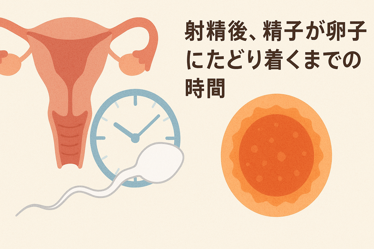 射精後、精子が卵子にたどり着くまでの時間