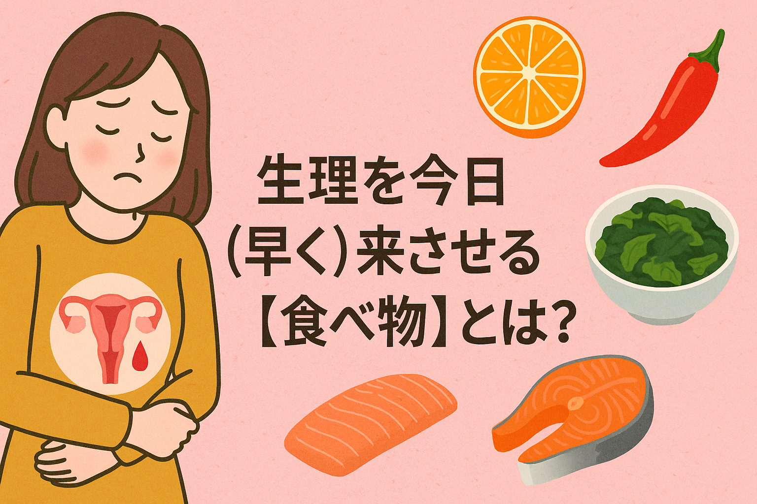 生理を今日(早く)来させる【食べ物】とは?