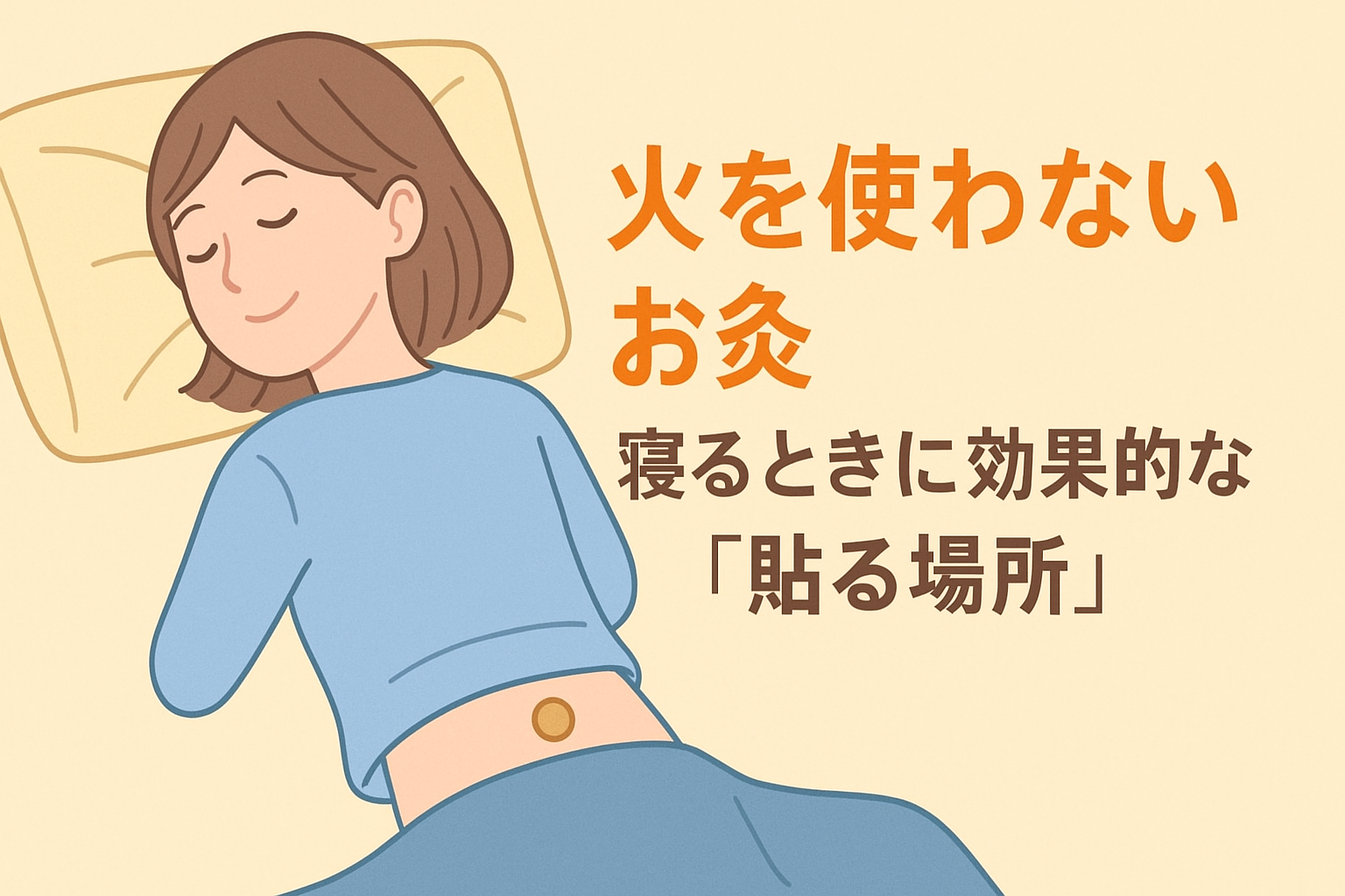 【火を使わないお灸】寝るときに効果的な「貼る場所」