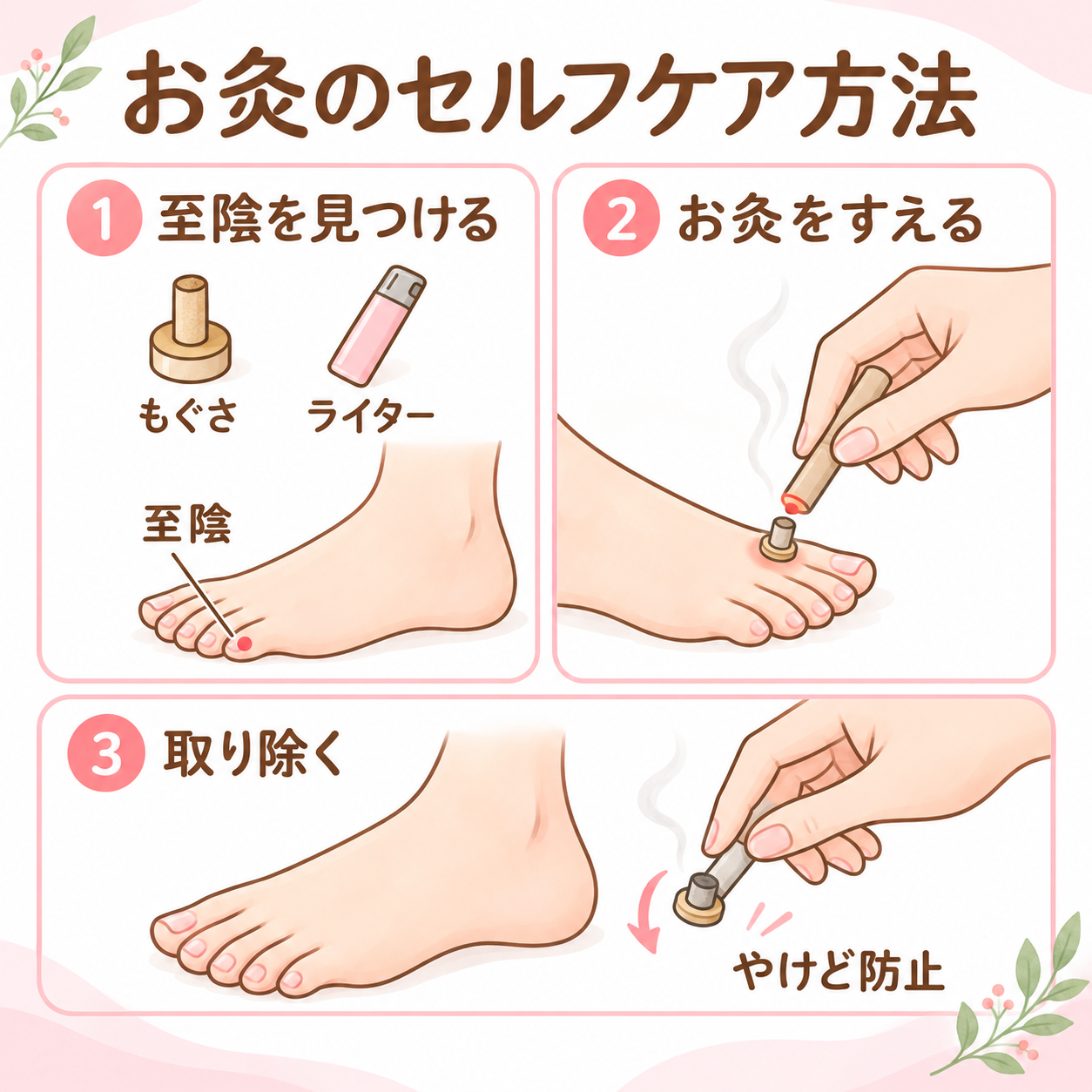 お灸でセルフケア(逆子)